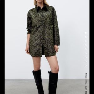 🆕 Zara Animal Print Overshirt SIZE Small